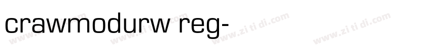 crawmodurw reg字体转换